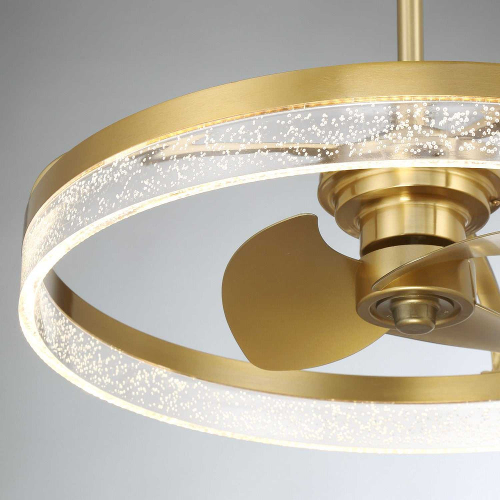Lyria LED Fan D'Lier in Warm Brass Savoy House