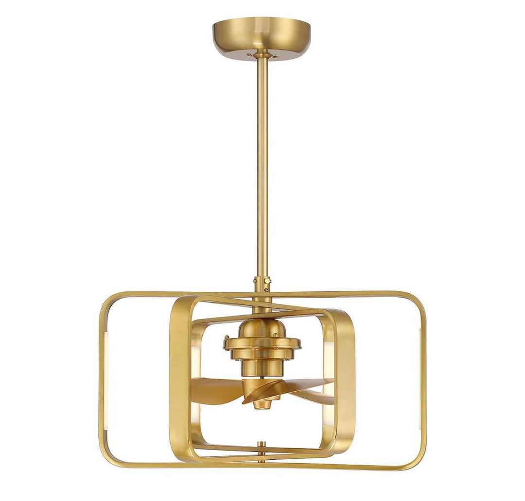 Lynx LED Fan D'Lier in Warm Brass Savoy House