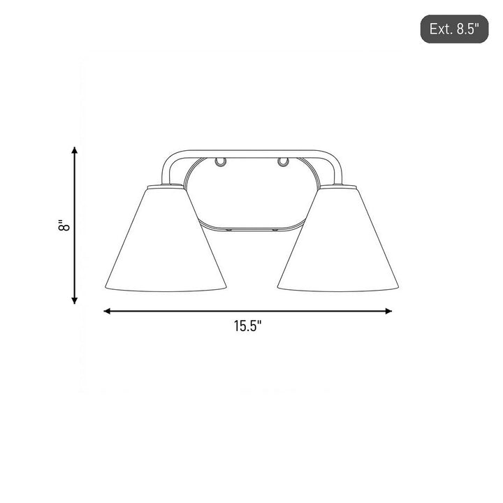 Savoy House - 8-2988-2-322 - Two Light Bathroom Vanity - Blair - Warm Brass