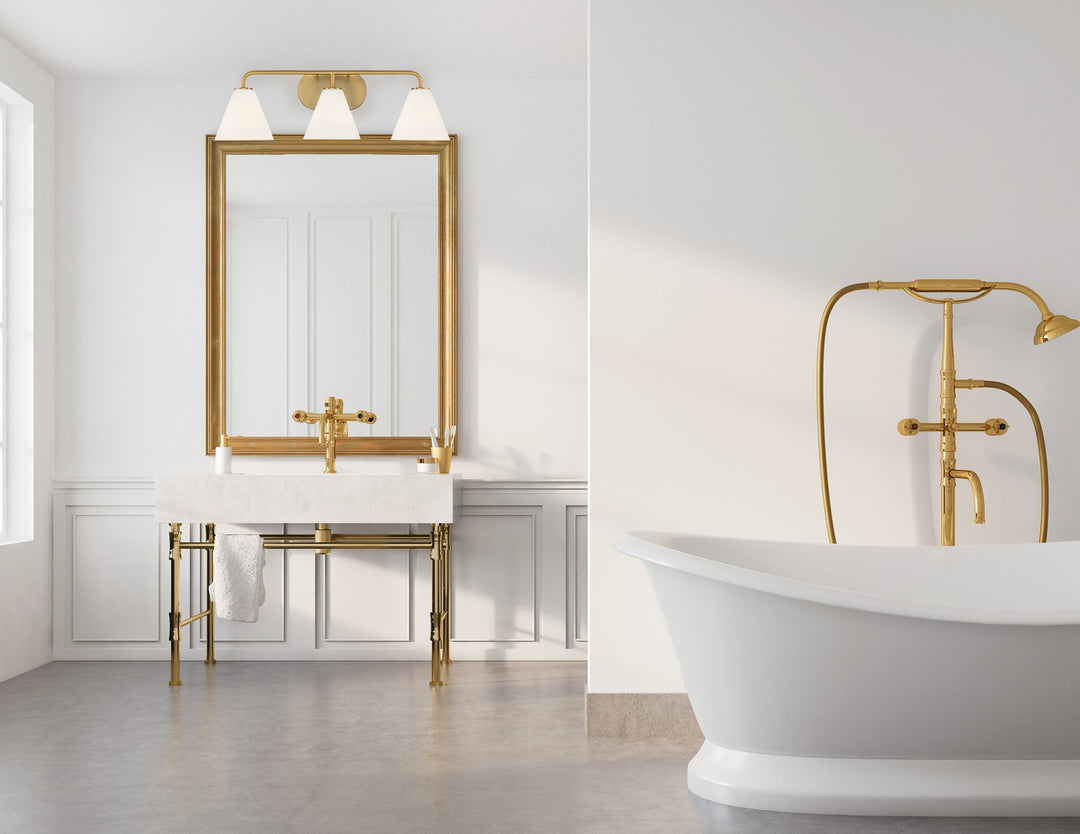 Savoy House - 8-2988-3-322 - Three Light Bathroom Vanity - Blair - Warm Brass