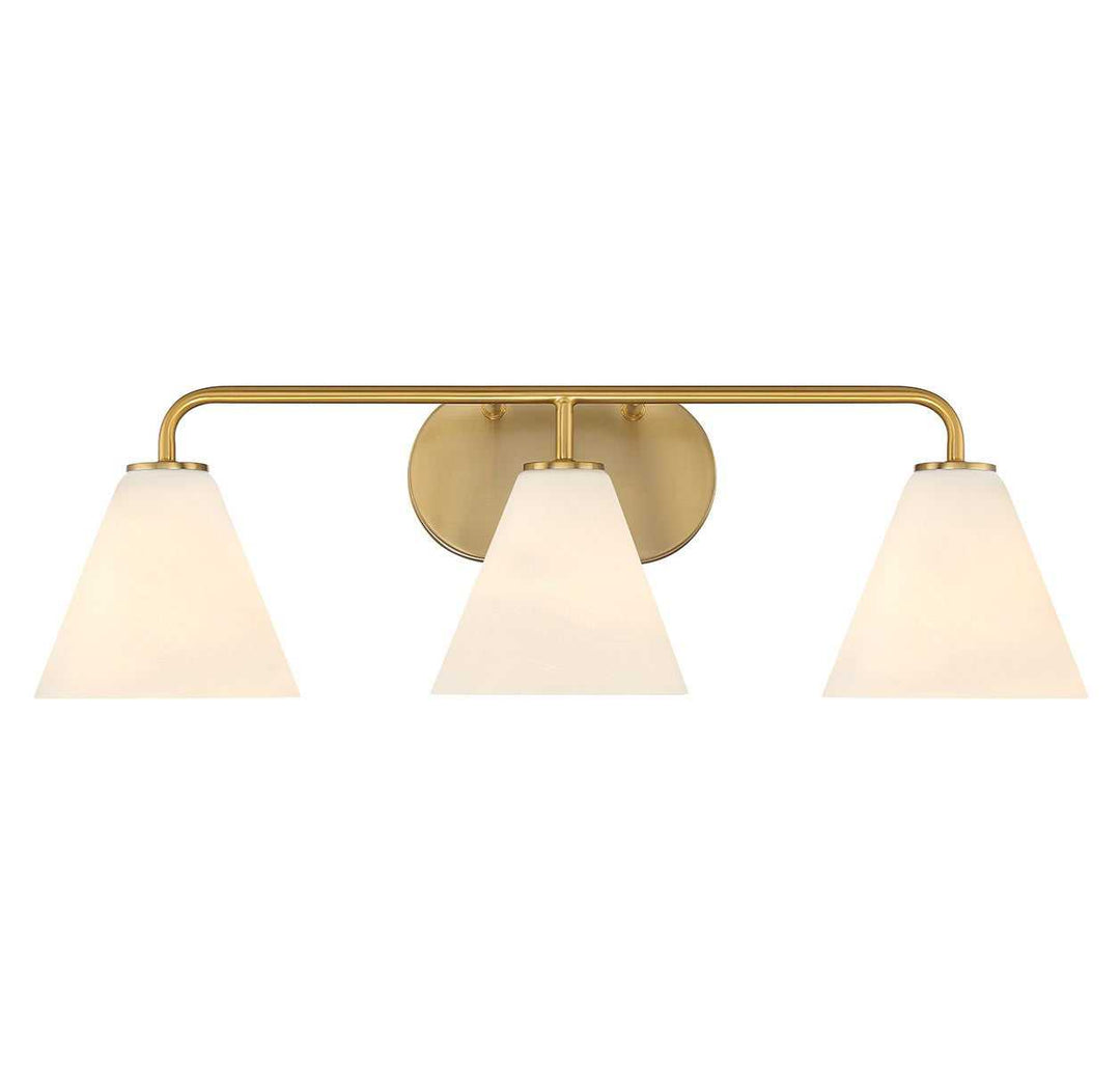 Blair Three Light Bathroom Vanity in Warm Brass Savoy House