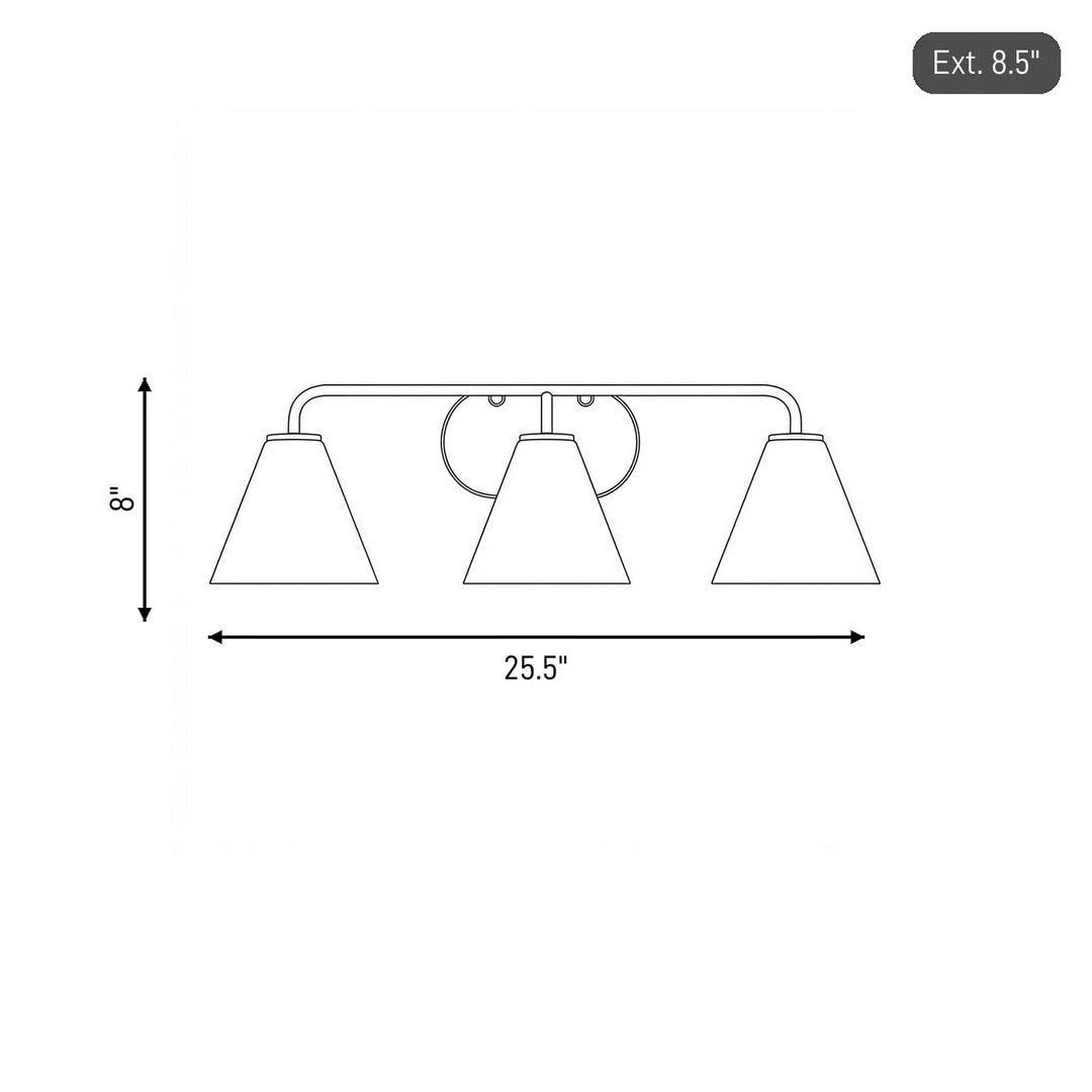 Savoy House - 8-2988-3-BK - Three Light Bathroom Vanity - Blair - Matte Black
