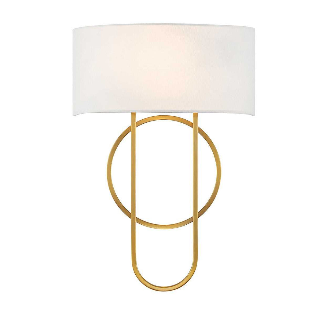 Tempe Two Light Wall Sconce in Warm Brass Savoy House