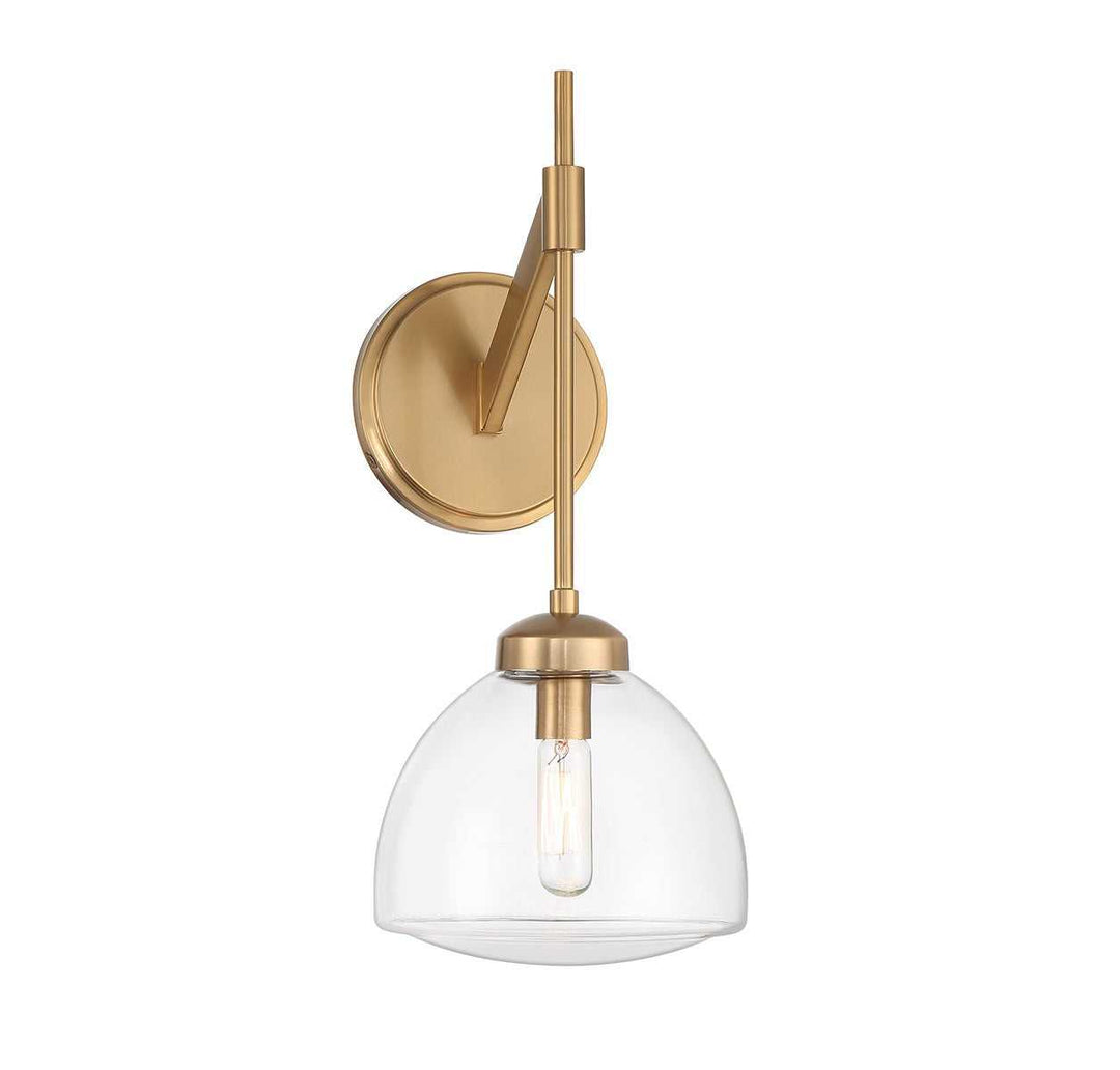 Corbin One Light Wall Sconce in Warm Brass Savoy House