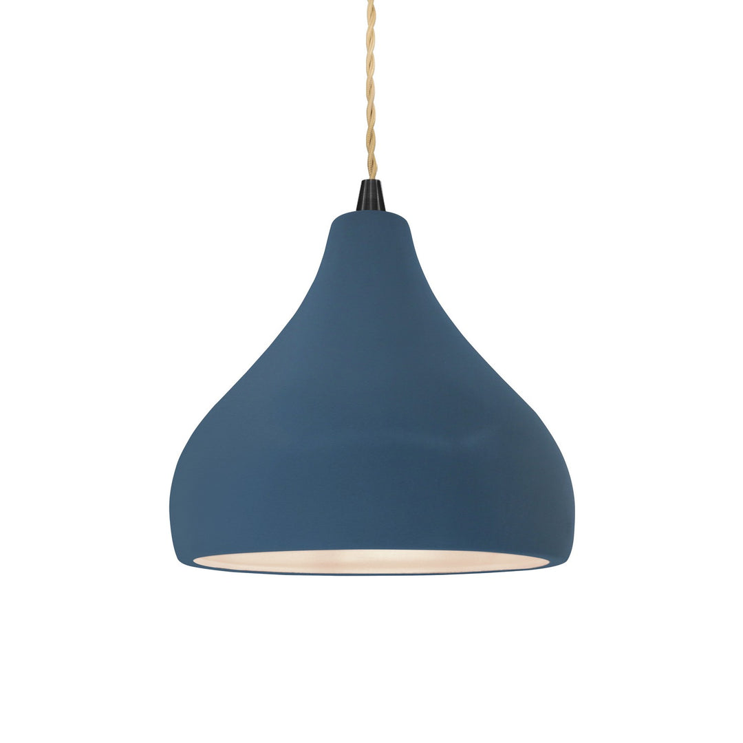 Justice Designs - CER-6560-MDMT-MBLK-BEIG-TWST - One Light Pendant - Radiance - Midnight Sky w/ Matte White