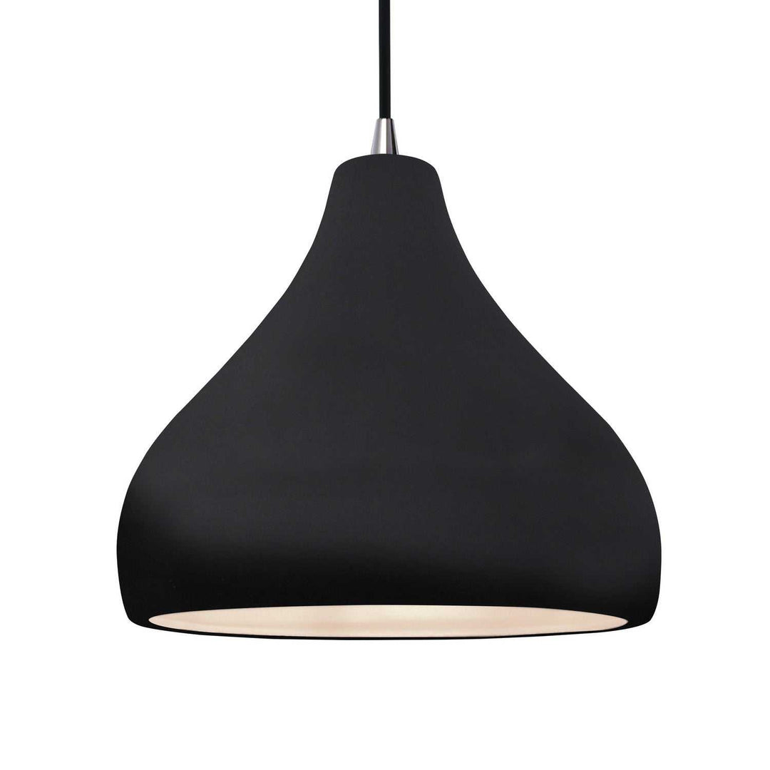 Radiance One Light Pendant in Gloss Black Justice Designs