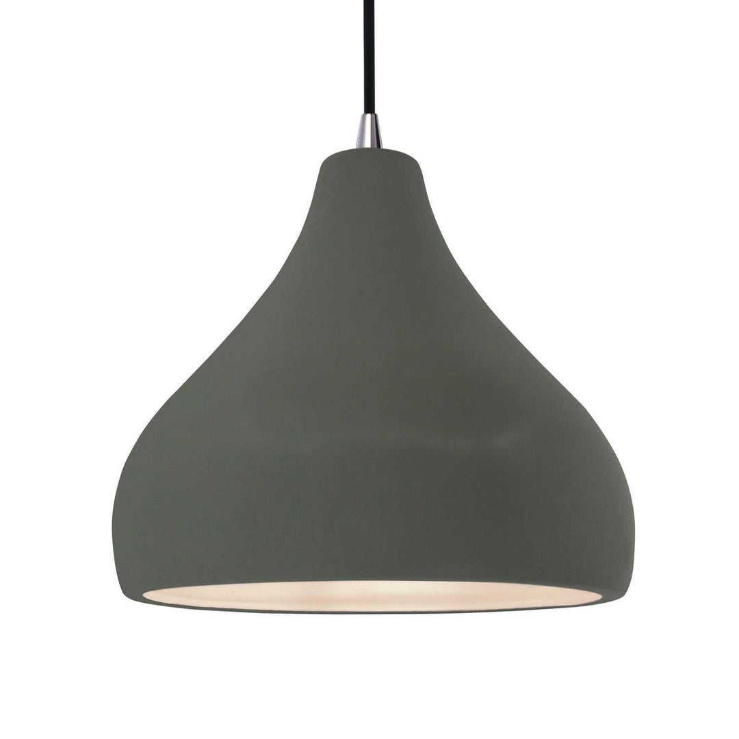 Radiance One Light Pendant in Pewter Green Justice Designs