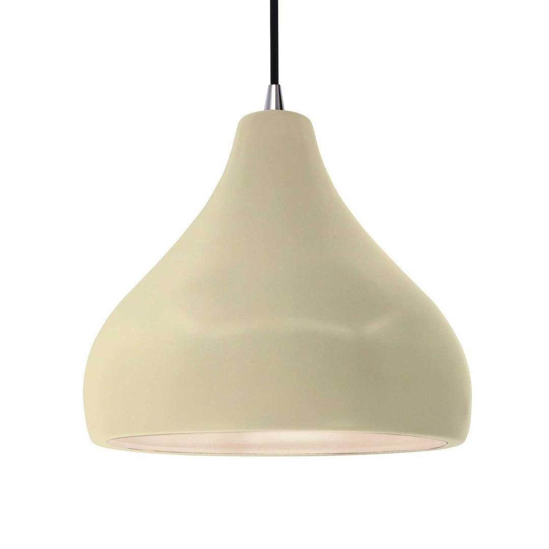 Radiance One Light Pendant in Vanilla (Gloss) Justice Designs