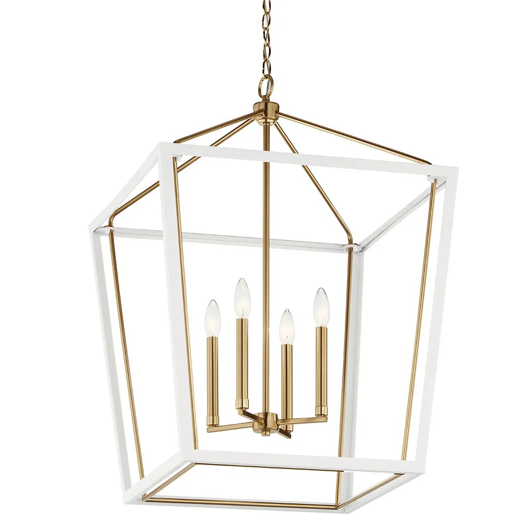 Kichler Canada - 52620CPZWH - Four Light Foyer Pendant - Delvin - Champagne Bronze