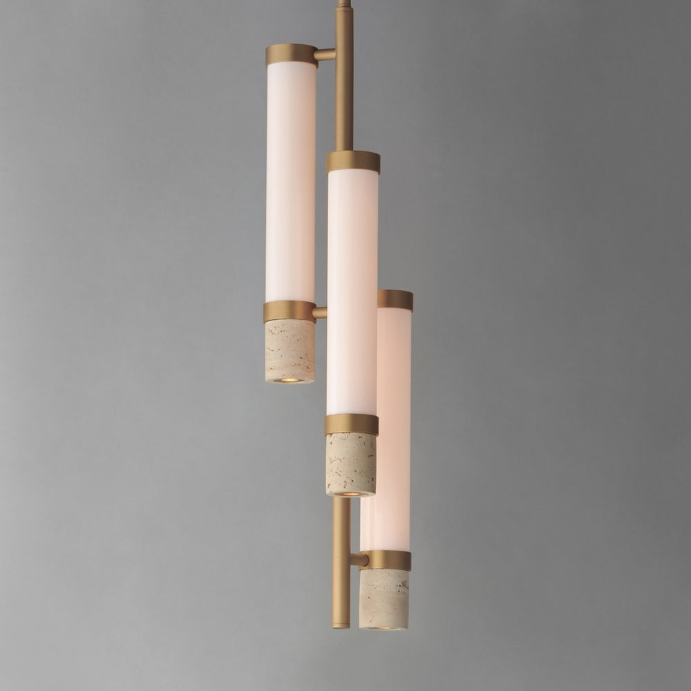 ET2 - E11053-01TVGLD - LED Pendant - Travertine - Travertine / Gold