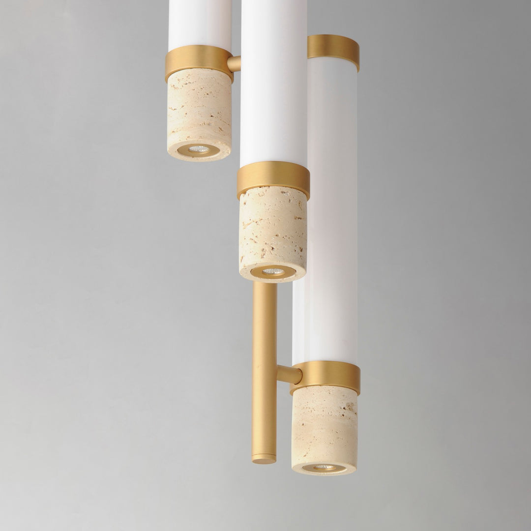 ET2 - E11053-01TVGLD - LED Pendant - Travertine - Travertine / Gold