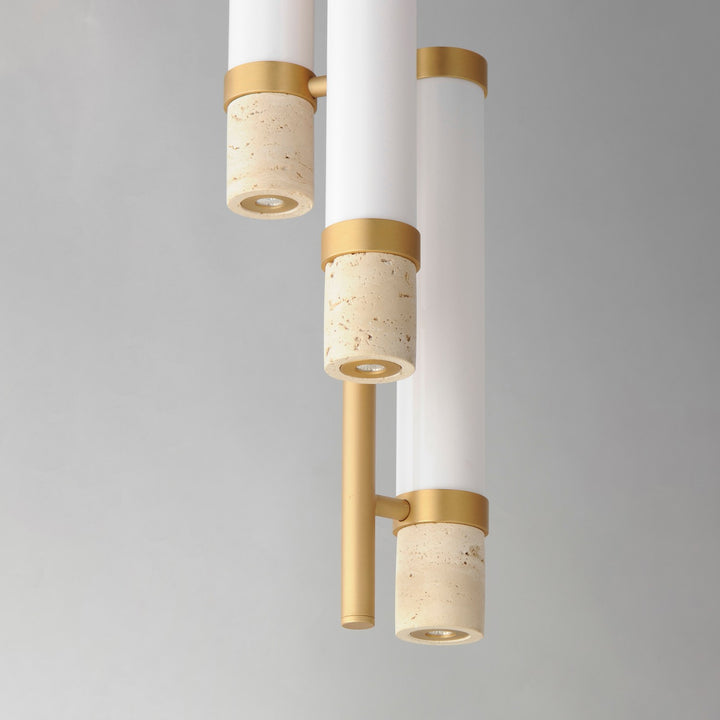ET2 - E11053-01TVGLD - LED Pendant - Travertine - Travertine / Gold