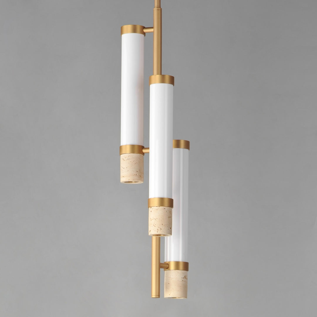 ET2 - E11053-01TVGLD - LED Pendant - Travertine - Travertine / Gold