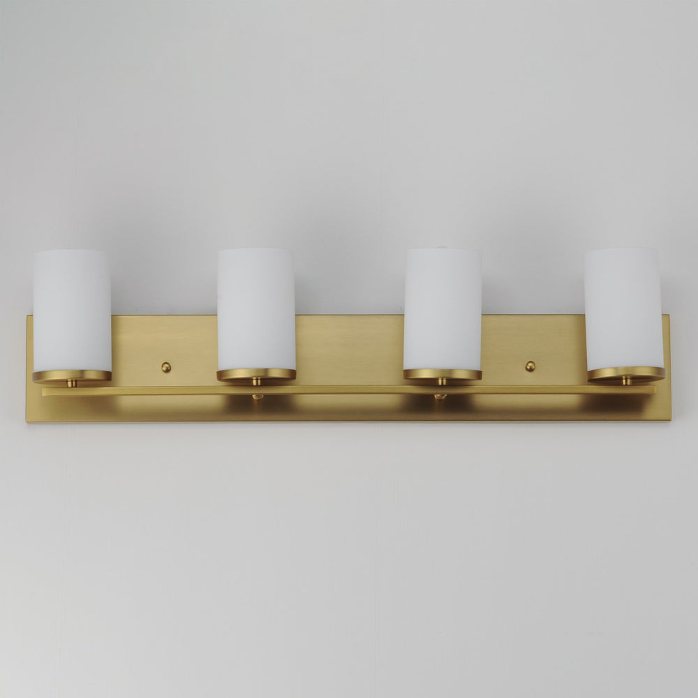 Maxim - 10284SWSBR - Four Light Bath Vanity - Lateral - Satin Brass