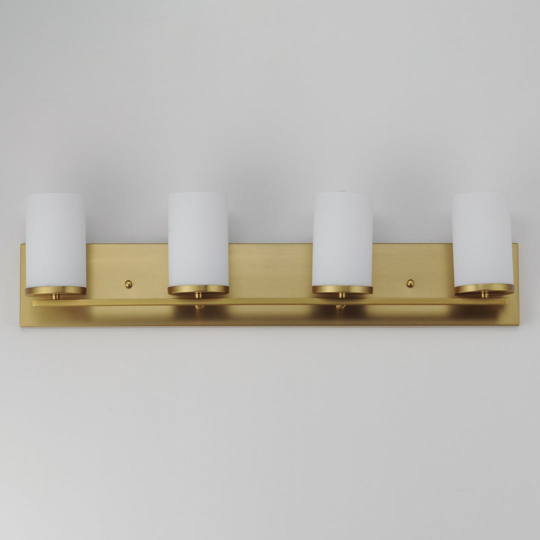 Maxim - 10284SWSBR - Four Light Bath Vanity - Lateral - Satin Brass