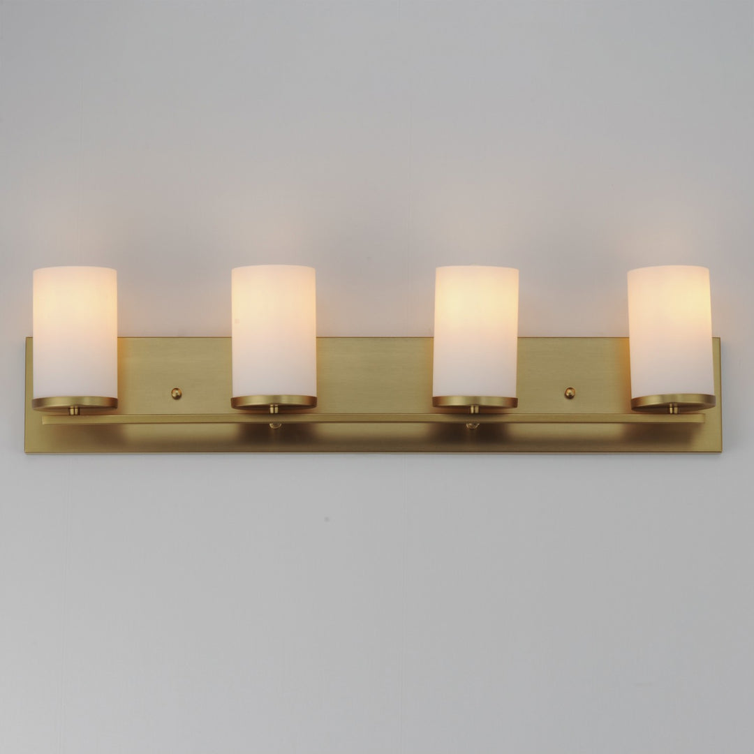 Maxim - 10284SWSBR - Four Light Bath Vanity - Lateral - Satin Brass