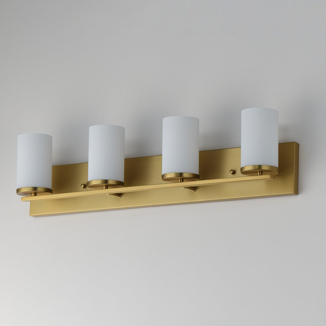 Maxim - 10284SWSBR - Four Light Bath Vanity - Lateral - Satin Brass