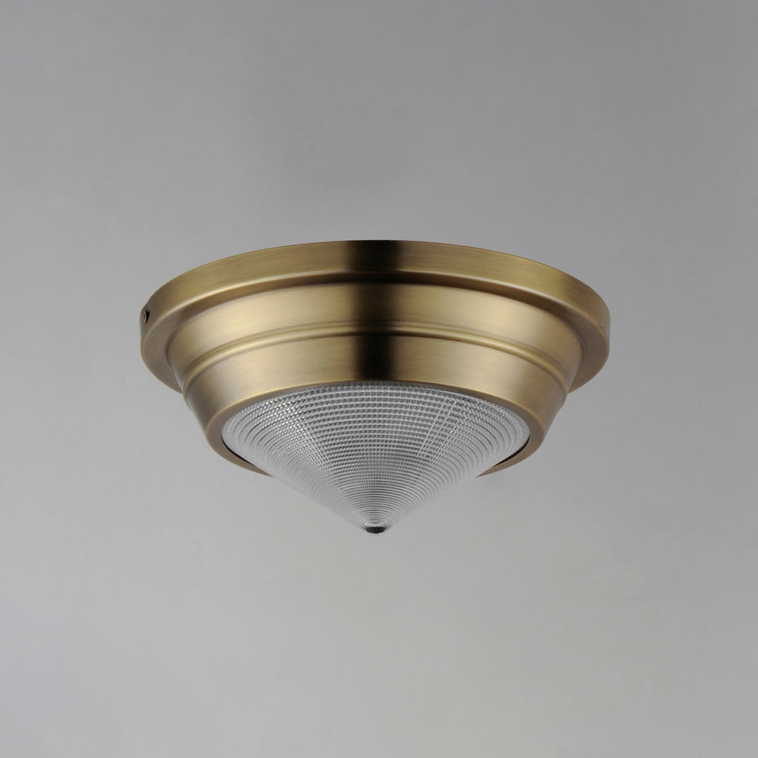 Maxim - 10390PRNAB - One Light Flush Mount - Hargreaves - Natural Aged Brass
