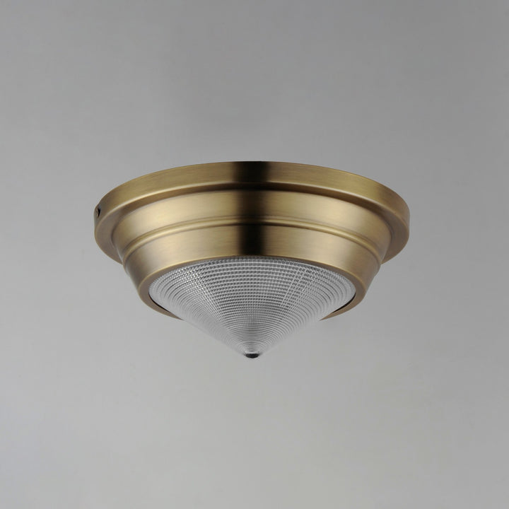 Maxim - 10390PRNAB - One Light Flush Mount - Hargreaves - Natural Aged Brass
