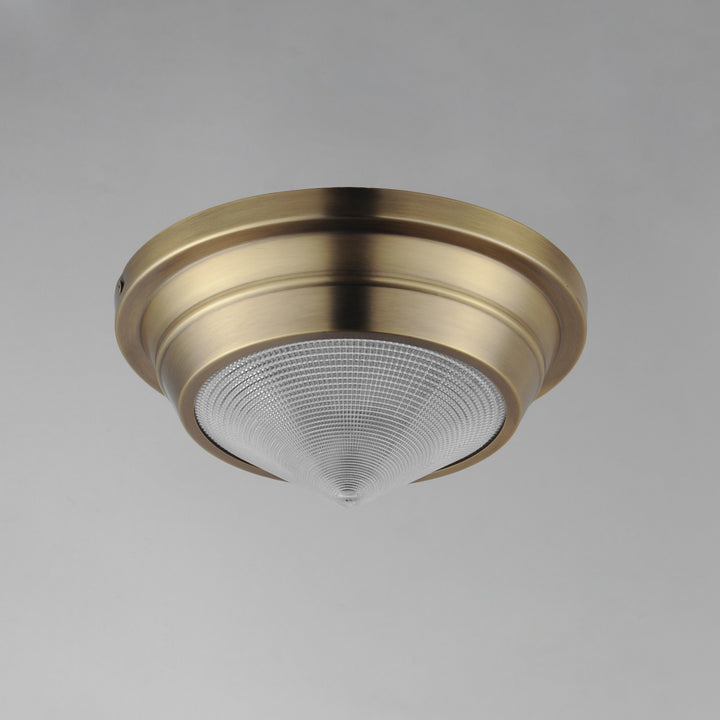 Maxim - 10390PRNAB - One Light Flush Mount - Hargreaves - Natural Aged Brass