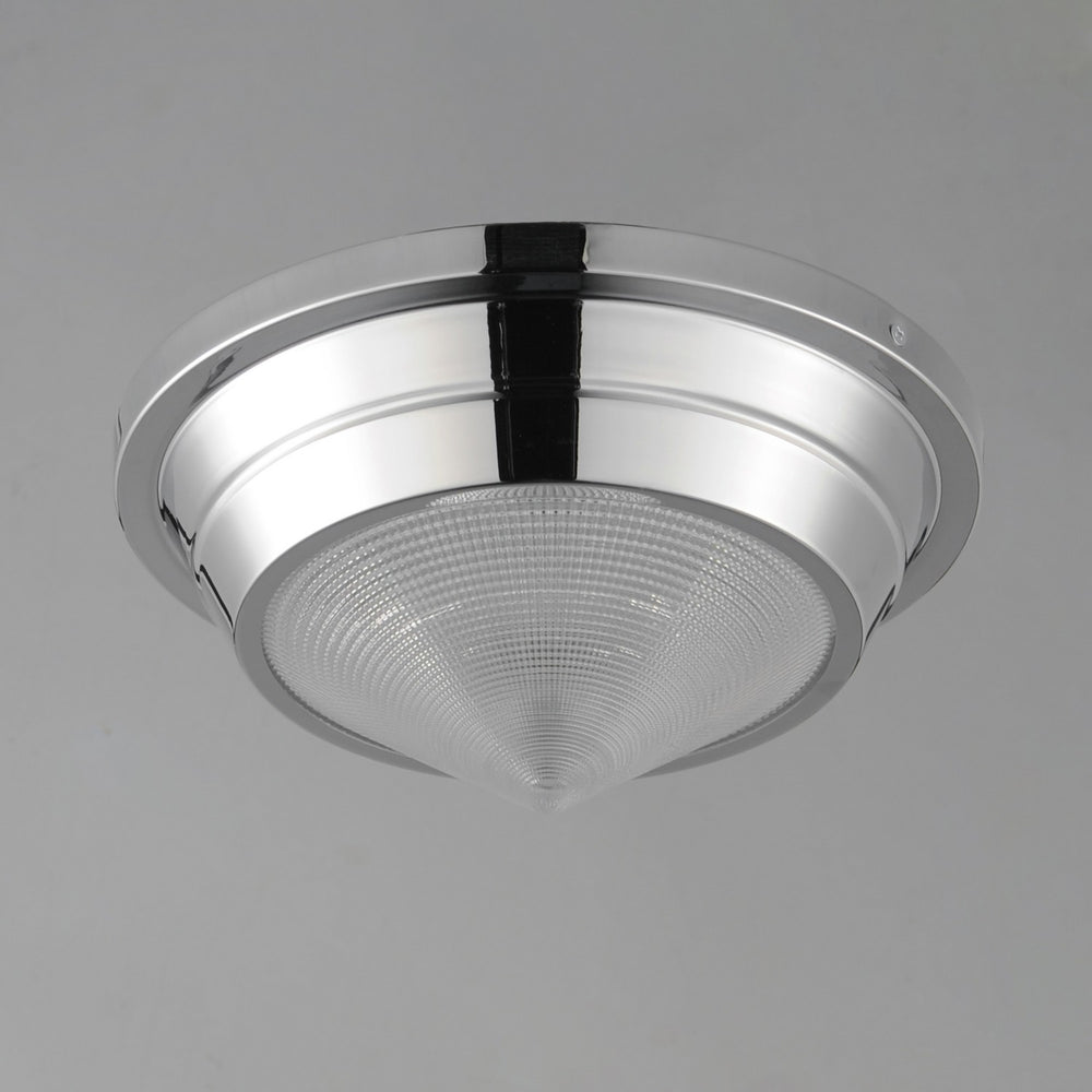 Maxim - 10390PRPN - One Light Flush Mount - Hargreaves - Polished Nickel