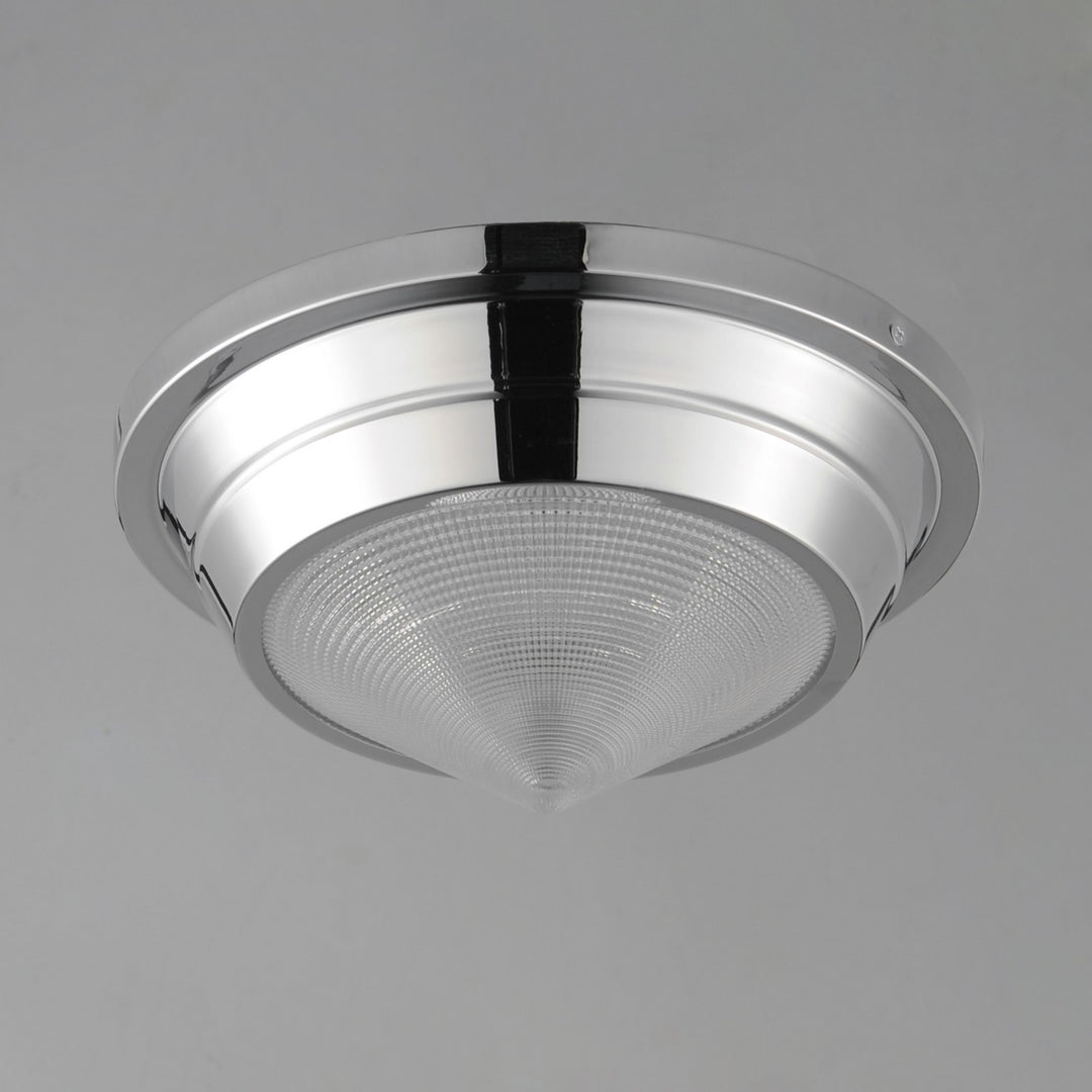 Maxim - 10390PRPN - One Light Flush Mount - Hargreaves - Polished Nickel