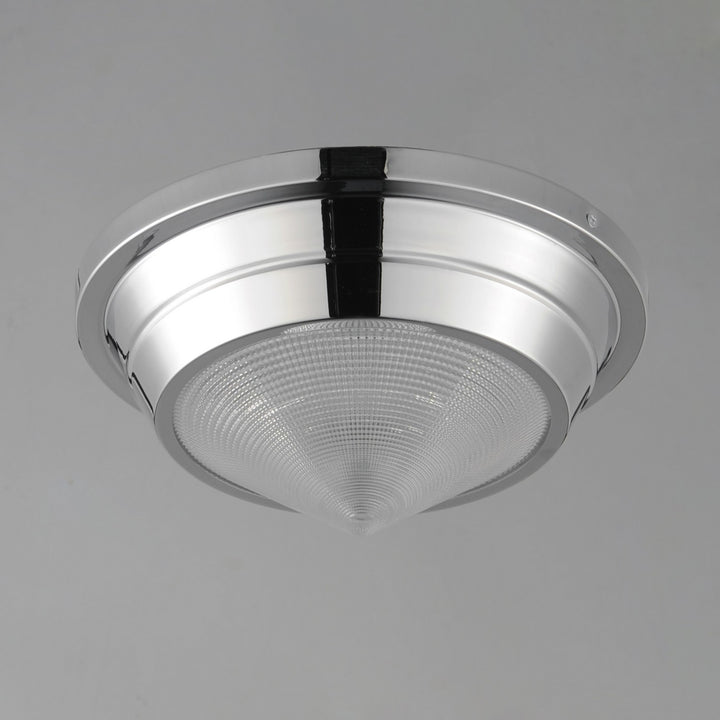 Maxim - 10390PRPN - One Light Flush Mount - Hargreaves - Polished Nickel