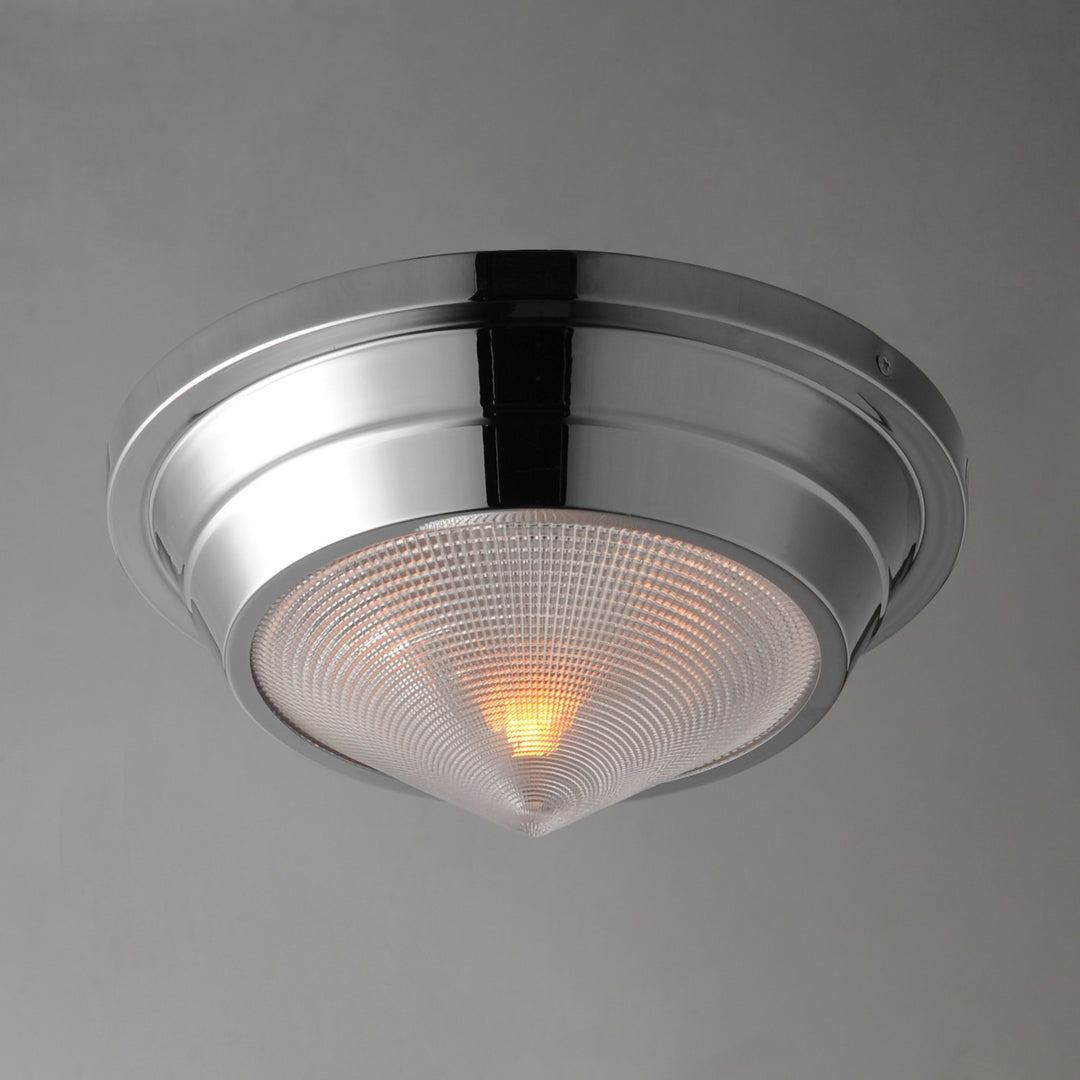 Maxim - 10390PRPN - One Light Flush Mount - Hargreaves - Polished Nickel