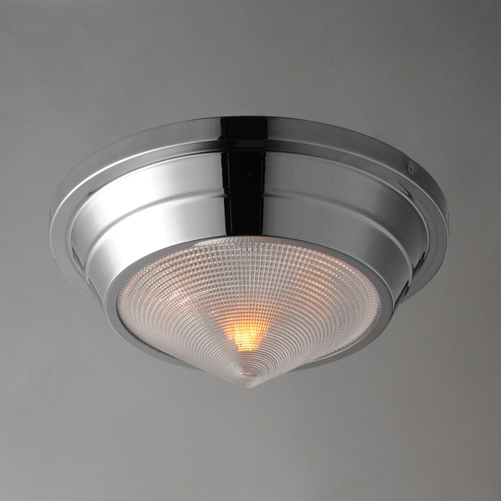 Maxim - 10390PRPN - One Light Flush Mount - Hargreaves - Polished Nickel