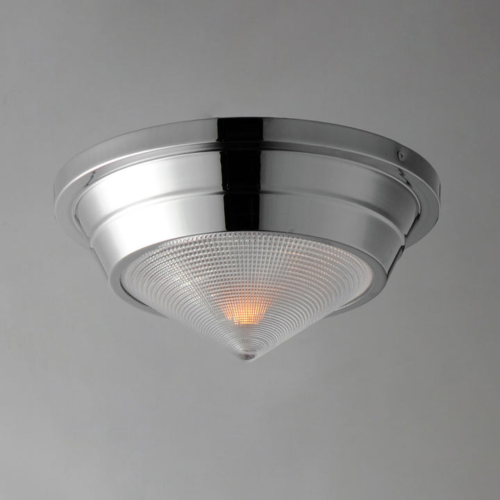 Maxim - 10390PRPN - One Light Flush Mount - Hargreaves - Polished Nickel