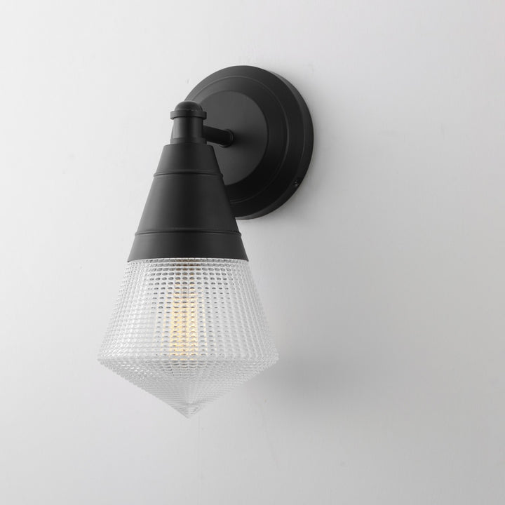 Maxim - 10391PRBK - One Light Wall Sconce - Hargreaves - Black