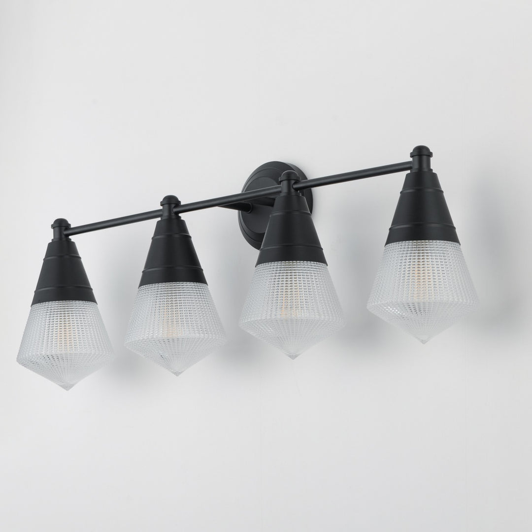 Maxim - 10394PRBK - Four Light Bath Vanity - Hargreaves - Black