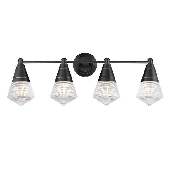 Maxim - 10394PRBK - Four Light Bath Vanity - Hargreaves - Black