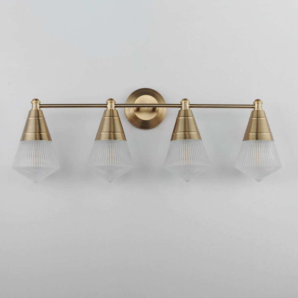 Maxim - 10394PRNAB - Four Light Bath Vanity - Hargreaves - Natural Aged Brass