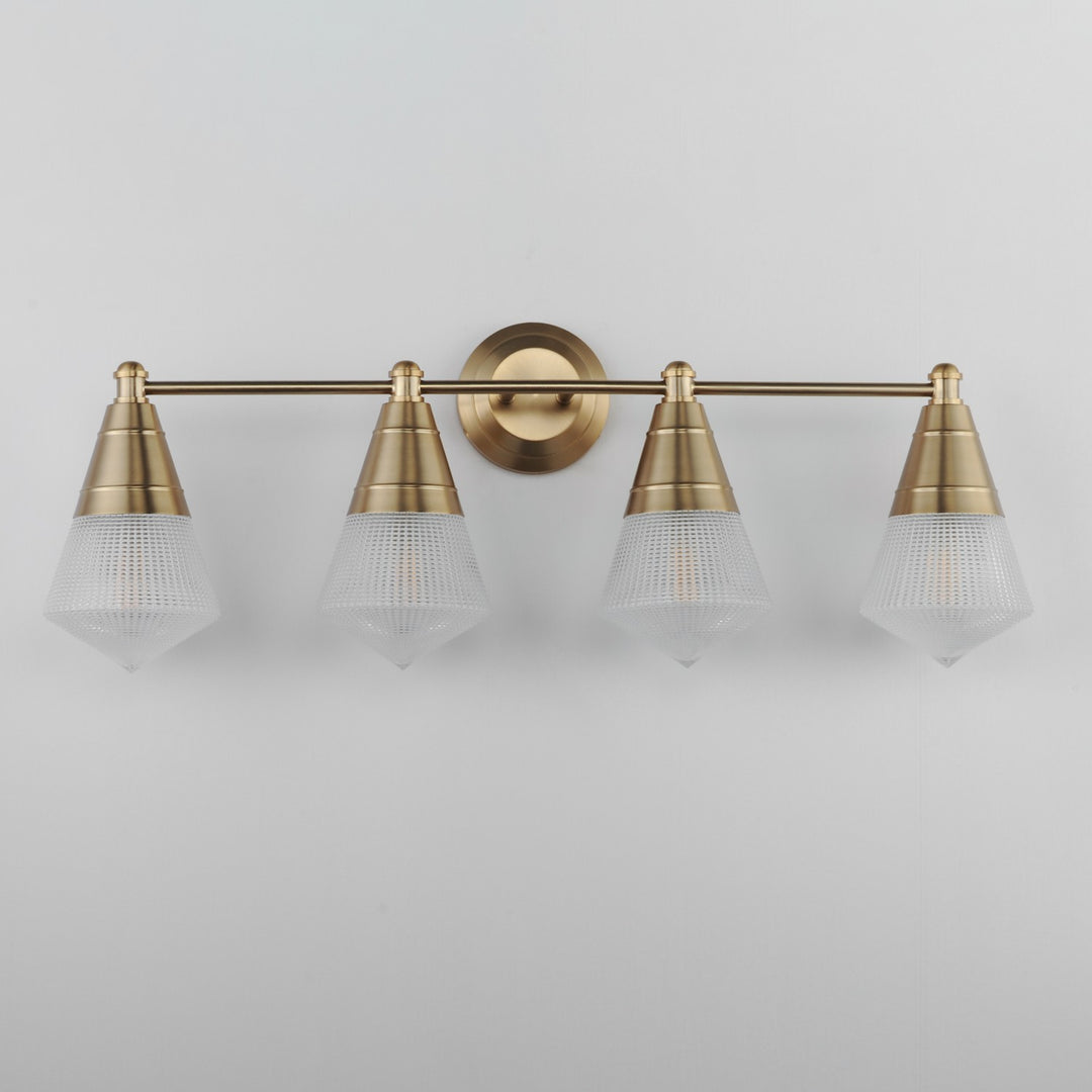 Maxim - 10394PRNAB - Four Light Bath Vanity - Hargreaves - Natural Aged Brass