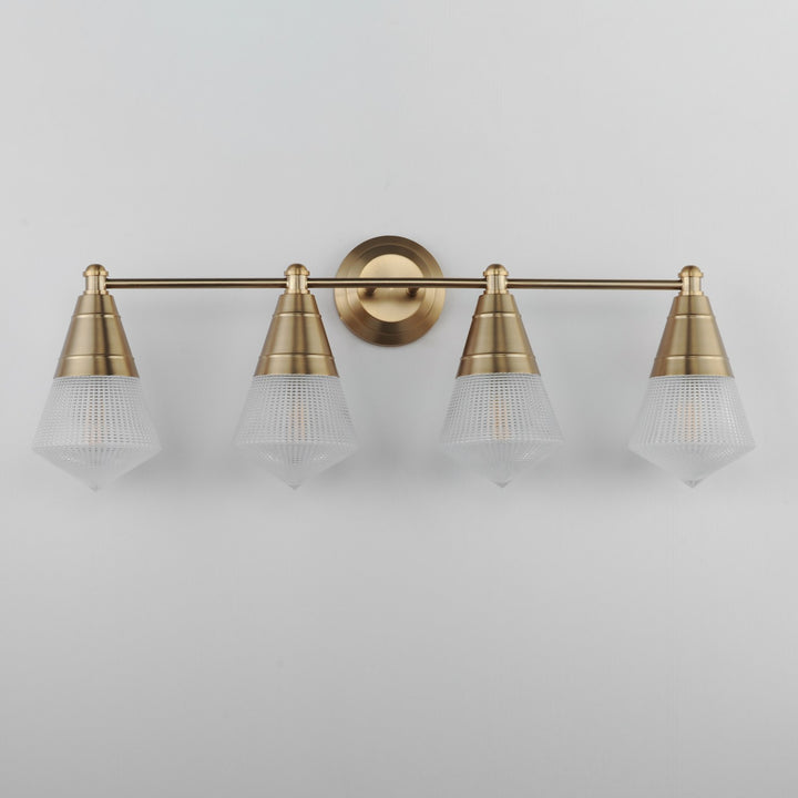 Maxim - 10394PRNAB - Four Light Bath Vanity - Hargreaves - Natural Aged Brass