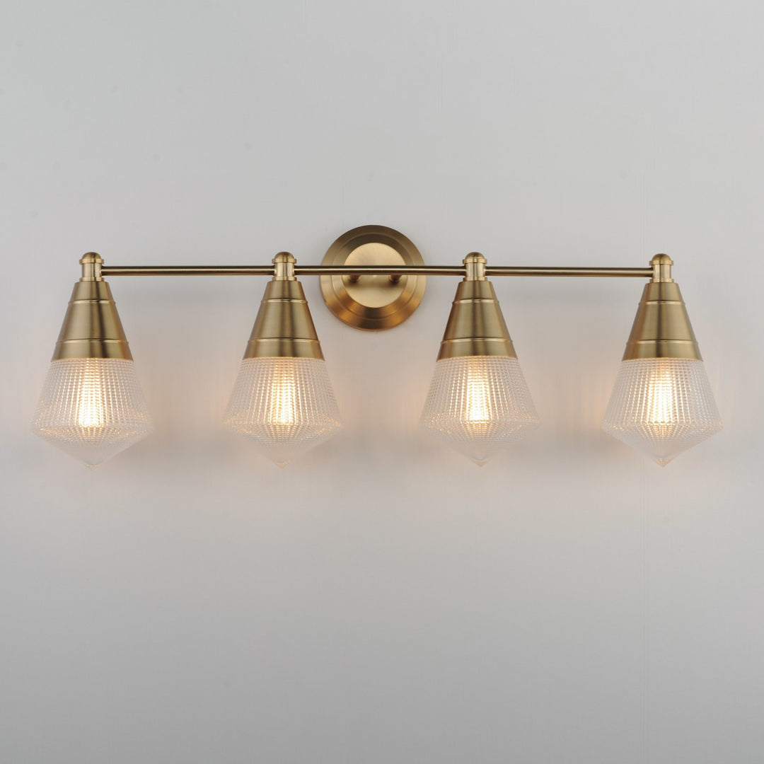 Maxim - 10394PRNAB - Four Light Bath Vanity - Hargreaves - Natural Aged Brass