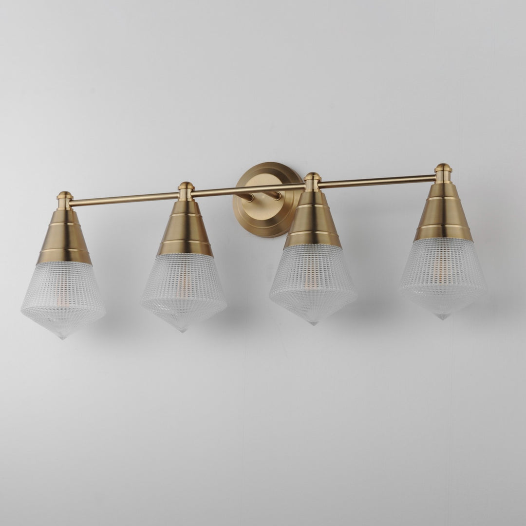 Maxim - 10394PRNAB - Four Light Bath Vanity - Hargreaves - Natural Aged Brass