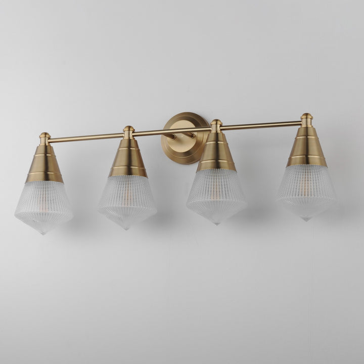 Maxim - 10394PRNAB - Four Light Bath Vanity - Hargreaves - Natural Aged Brass