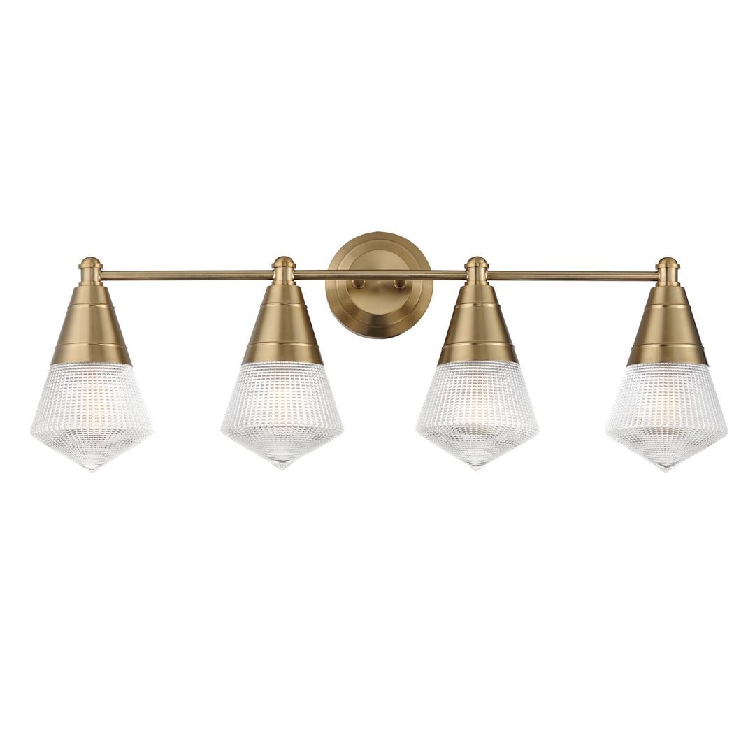 Maxim - 10394PRNAB - Four Light Bath Vanity - Hargreaves - Natural Aged Brass