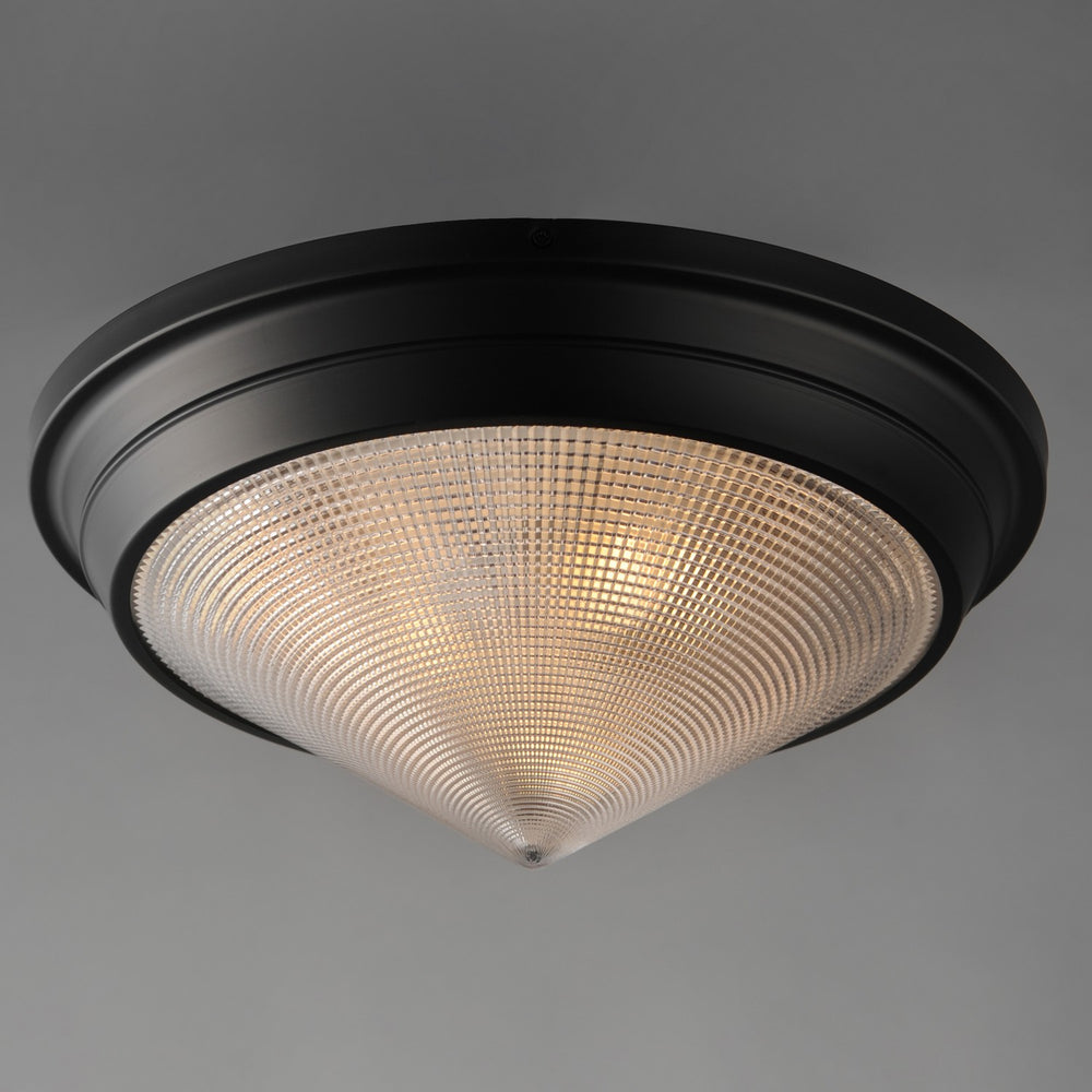 Maxim - 10399PRBK - Three Light Flush Mount - Hargreaves - Black