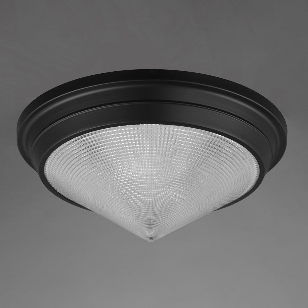 Maxim - 10399PRBK - Three Light Flush Mount - Hargreaves - Black