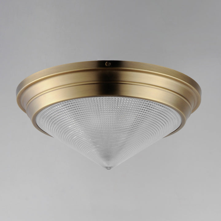 Maxim - 10399PRNAB - Three Light Flush Mount - Hargreaves - Natural Aged Brass
