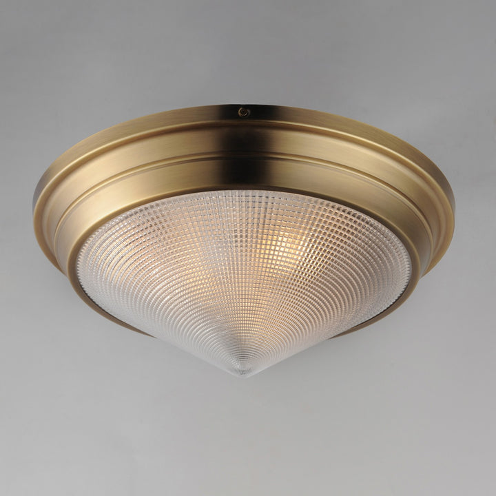 Maxim - 10399PRNAB - Three Light Flush Mount - Hargreaves - Natural Aged Brass