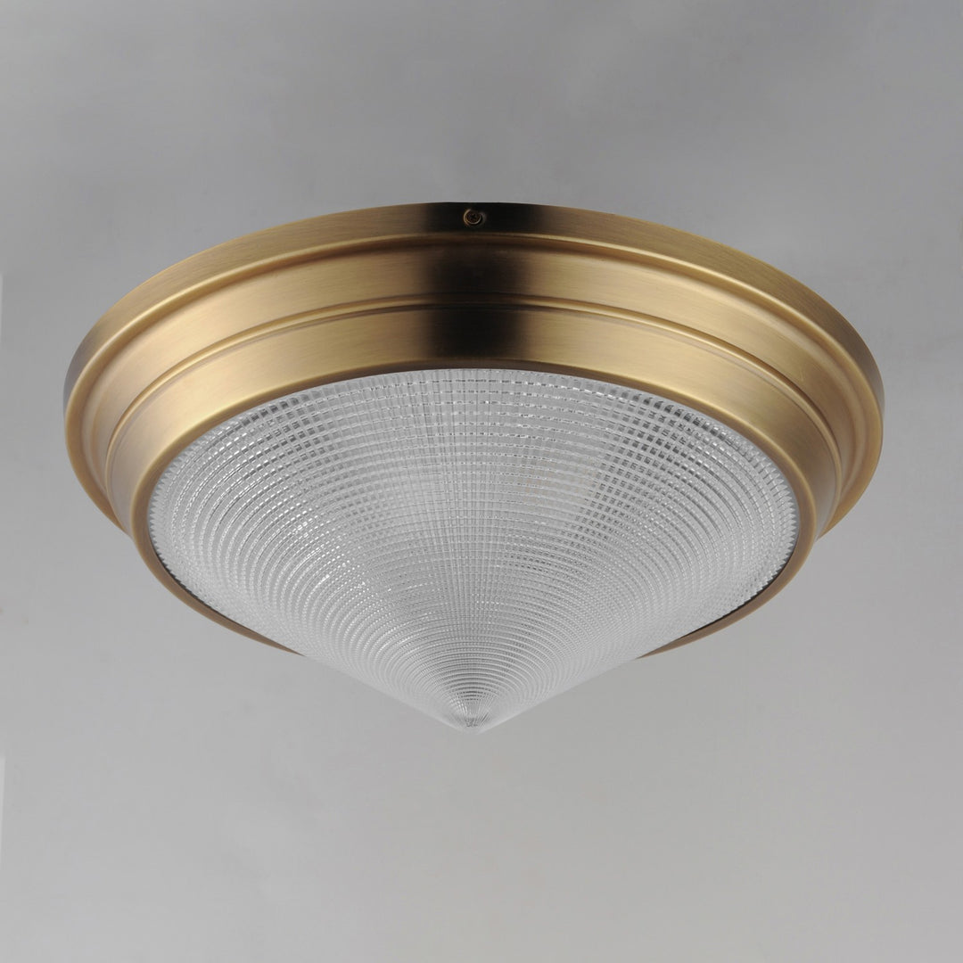 Maxim - 10399PRNAB - Three Light Flush Mount - Hargreaves - Natural Aged Brass