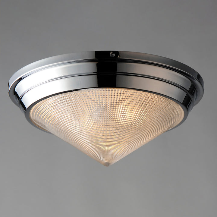 Maxim - 10399PRPN - Three Light Flush Mount - Hargreaves - Polished Nickel