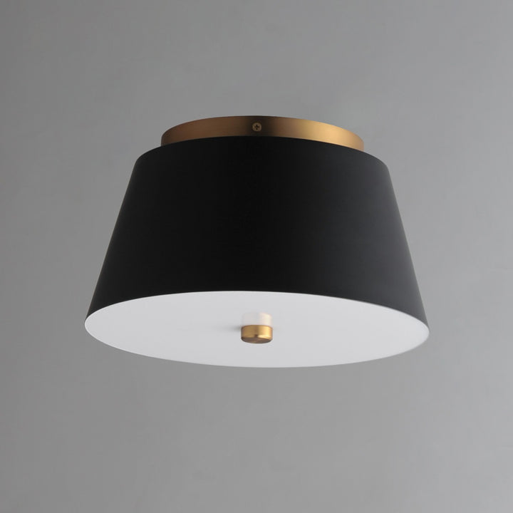 Maxim - 10710WTBKNAB - LED Flush Mount - Miles - Black / Natural Aged Brass