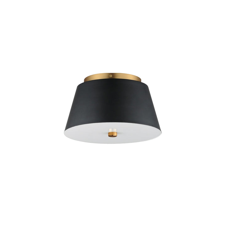 Maxim - 10710WTBKNAB - LED Flush Mount - Miles - Black / Natural Aged Brass