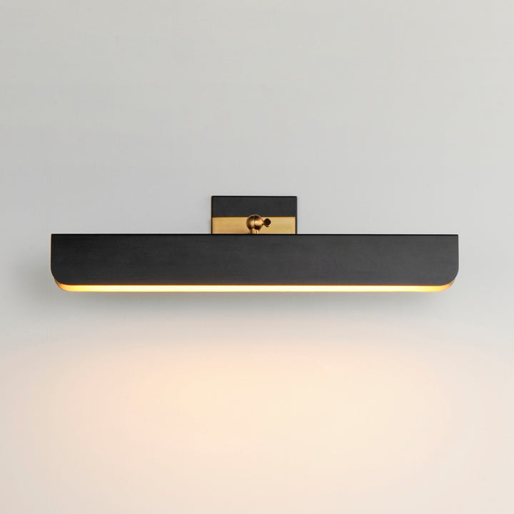 Maxim - 10712WTBKNAB - LED Wall Sconce - Miles - Black / Natural Aged Brass