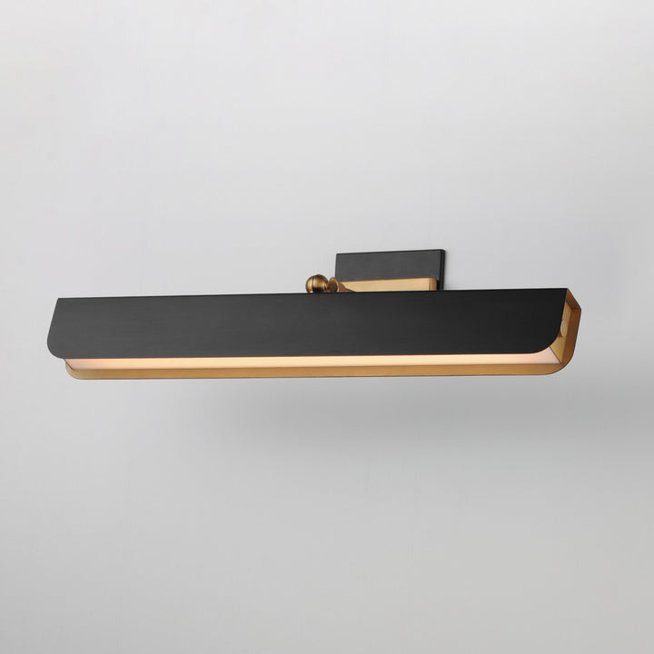Maxim - 10712WTBKNAB - LED Wall Sconce - Miles - Black / Natural Aged Brass